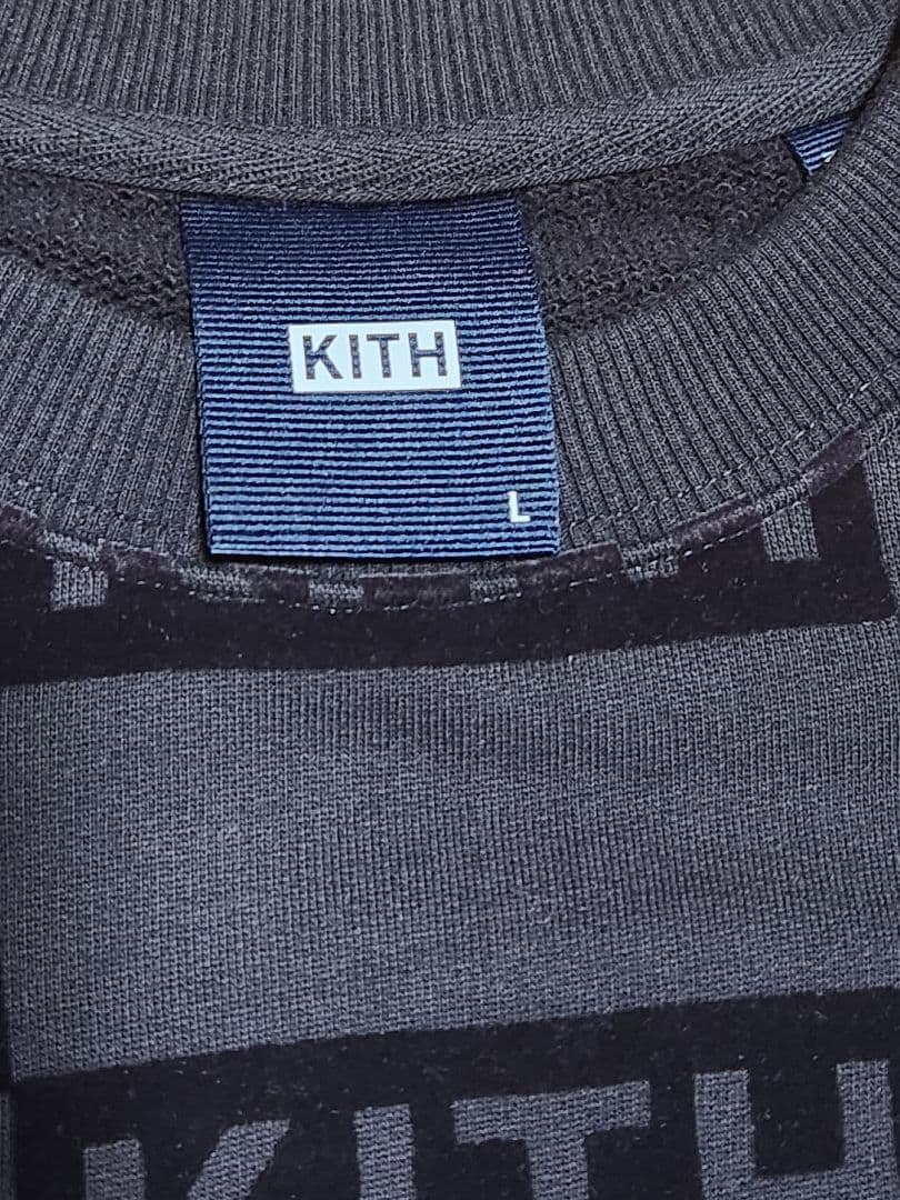 未使用　KITH フロックドモノグラムネルソンクルーネックトレーナー