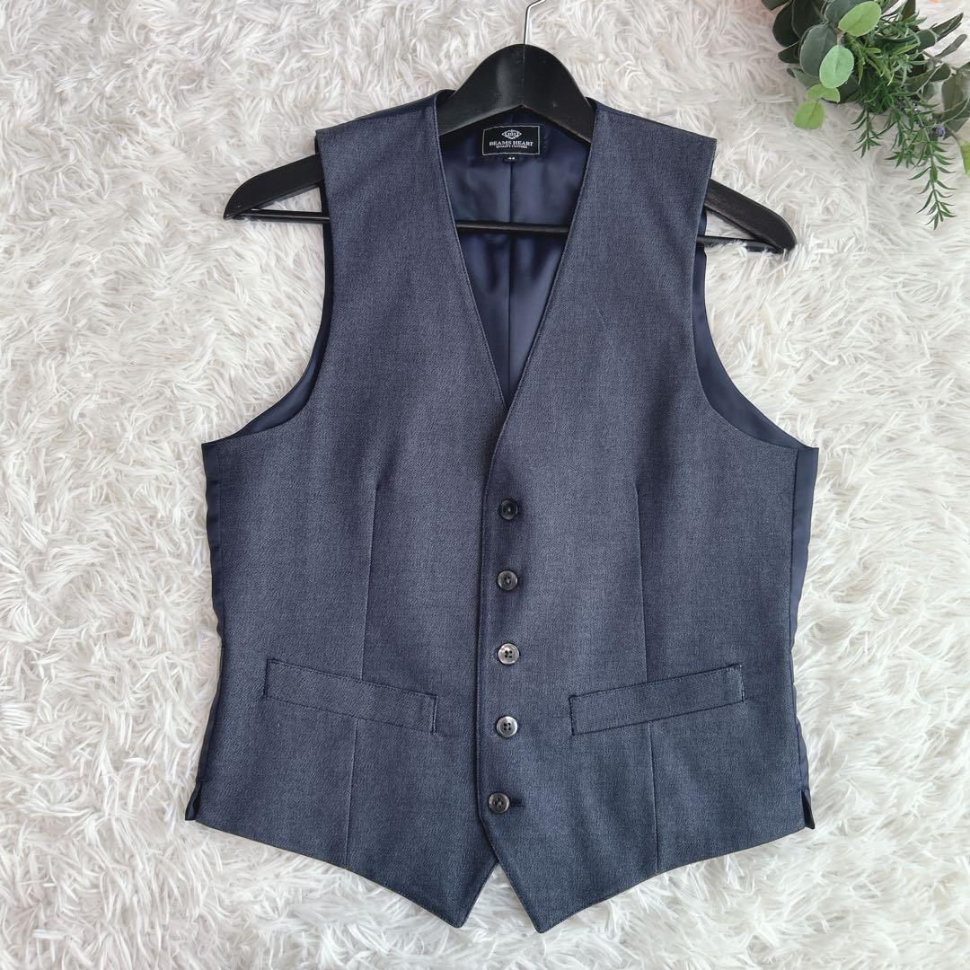 極美品✨ビームスハート　3点セット　スリーピース　デニム風セットアップスーツ