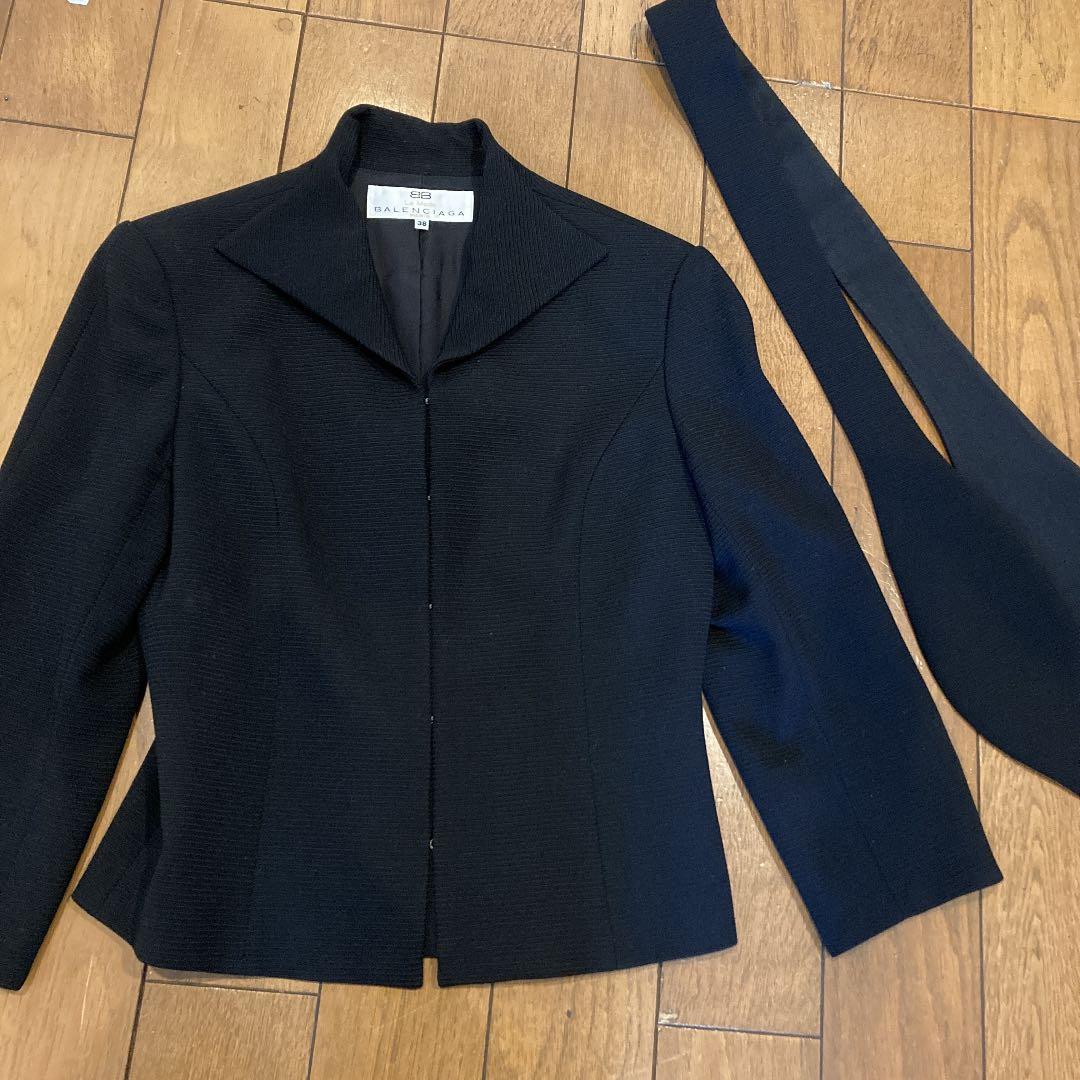 BALENCIAGA バレンシアガ　ブラックフォーマルスーツ 七分袖