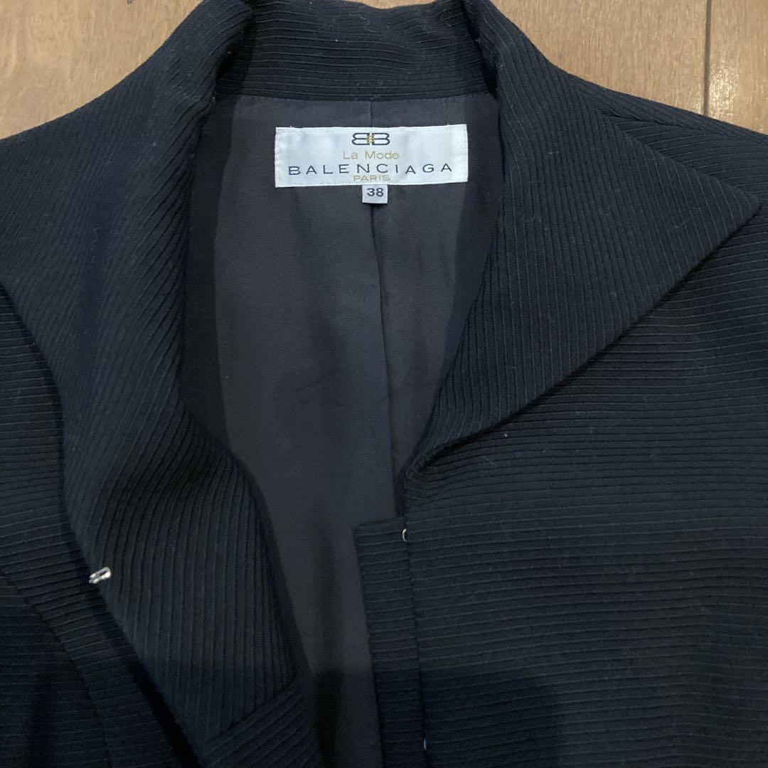 BALENCIAGA バレンシアガ　ブラックフォーマルスーツ 七分袖