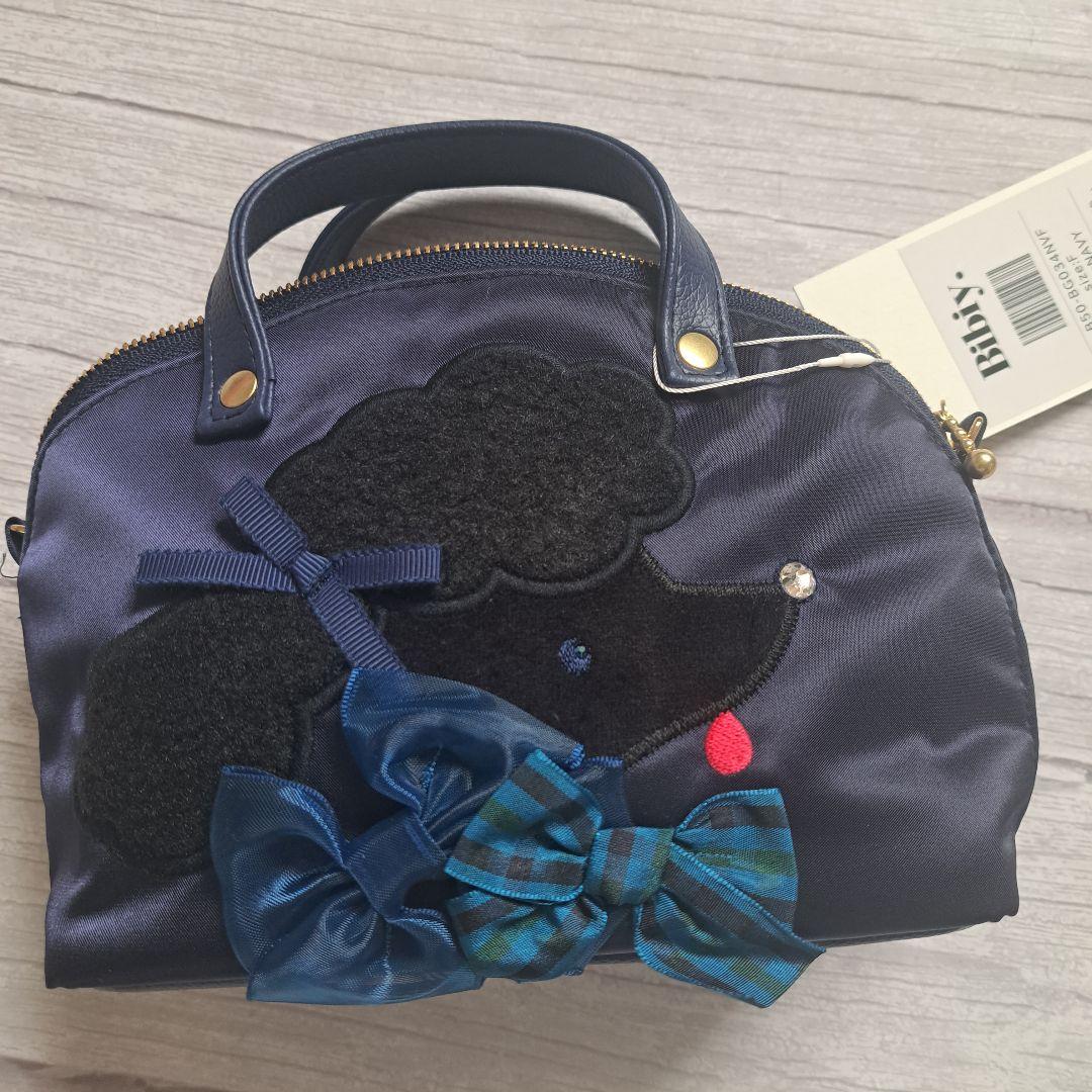 【新品未使用】ファミリア　Bibiy コラボミニバッグ　ネイビー