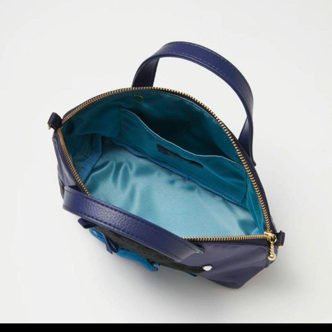 【新品未使用】ファミリア　Bibiy コラボミニバッグ　ネイビー