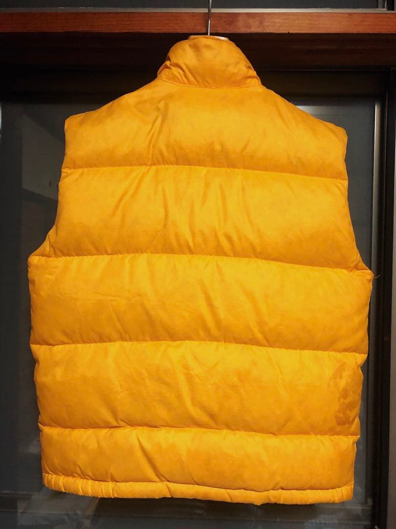70S 80S　NORTH FACE　茶タグ　ダウンベスト　イエロー　ビンテージ