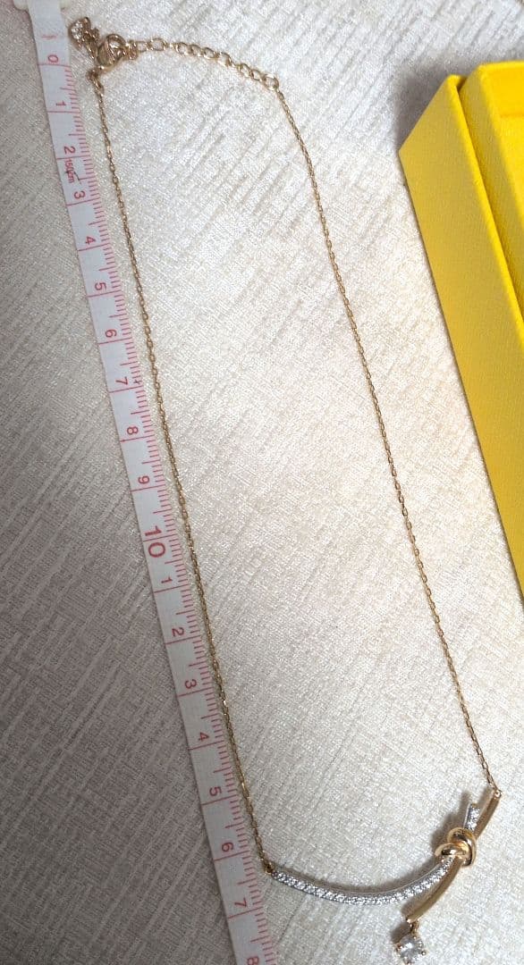 Swarovski スワロフスキー リボンモチーフ ネックレス【箱無し】