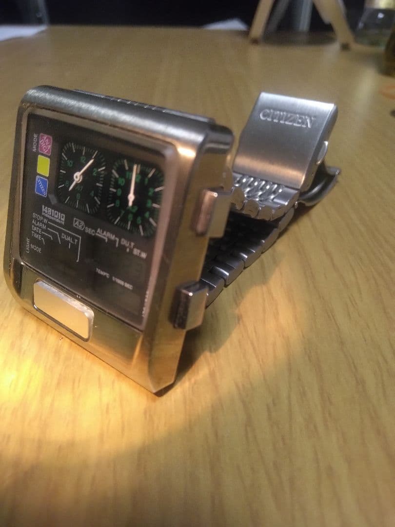 美品稼動　シチズン　アナデジテンプ independent　希少　1481010