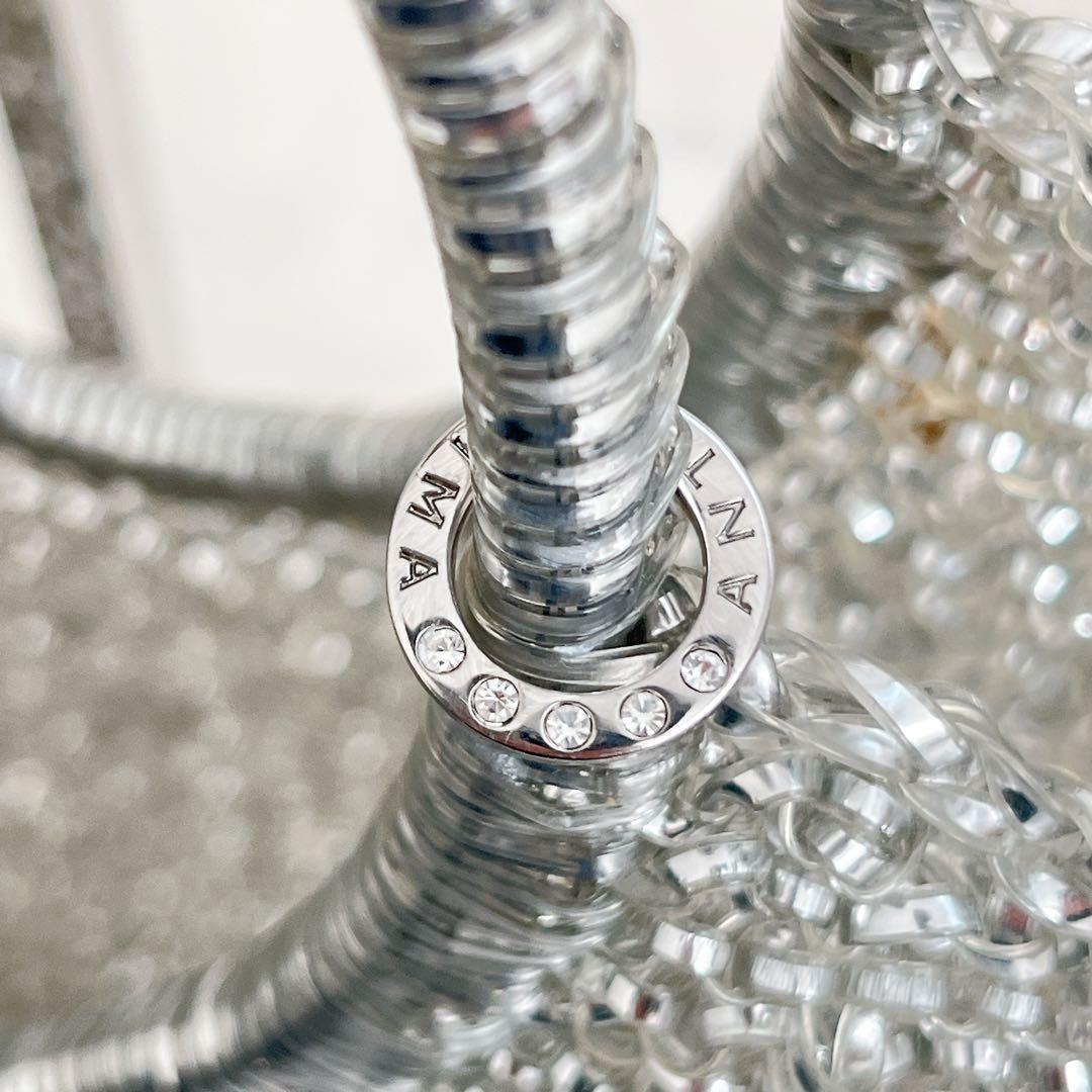 美品 ANTEPRIMA スタンダードII バスケットバッグ シルバー