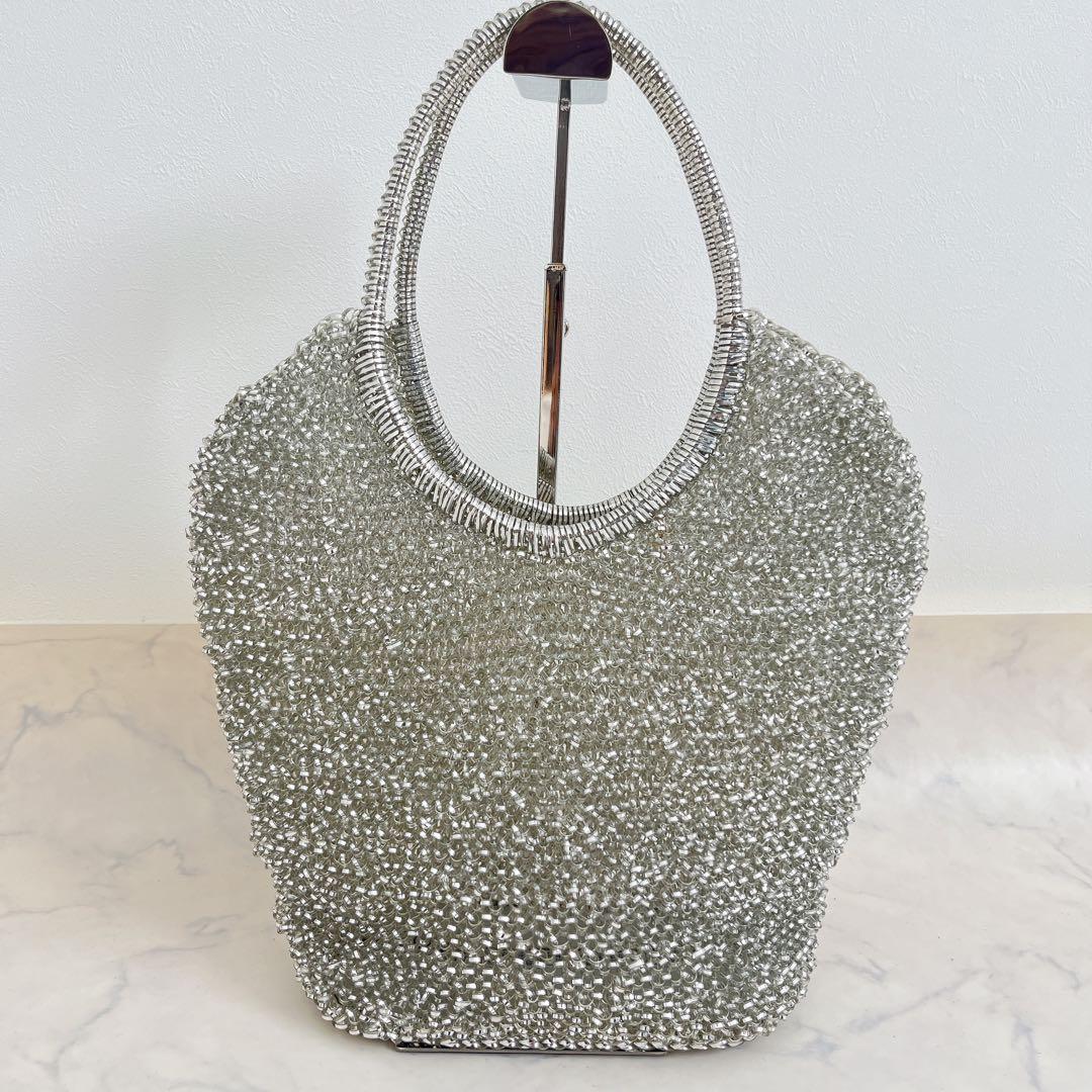 美品 ANTEPRIMA スタンダードII バスケットバッグ シルバー