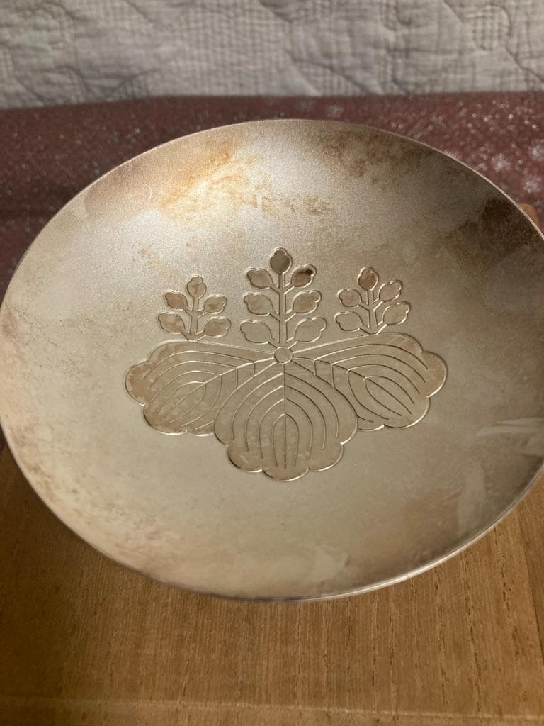 銀杯　内閣総理大臣　贈　純銀製　刻印　140グラム　木箱