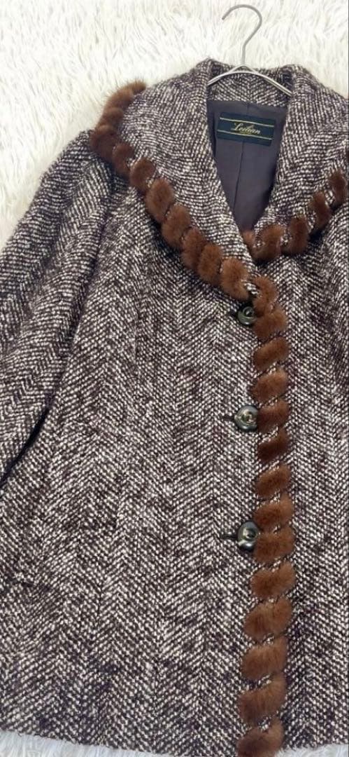 Leilian ツイードオーバーサイズジャケット LL+