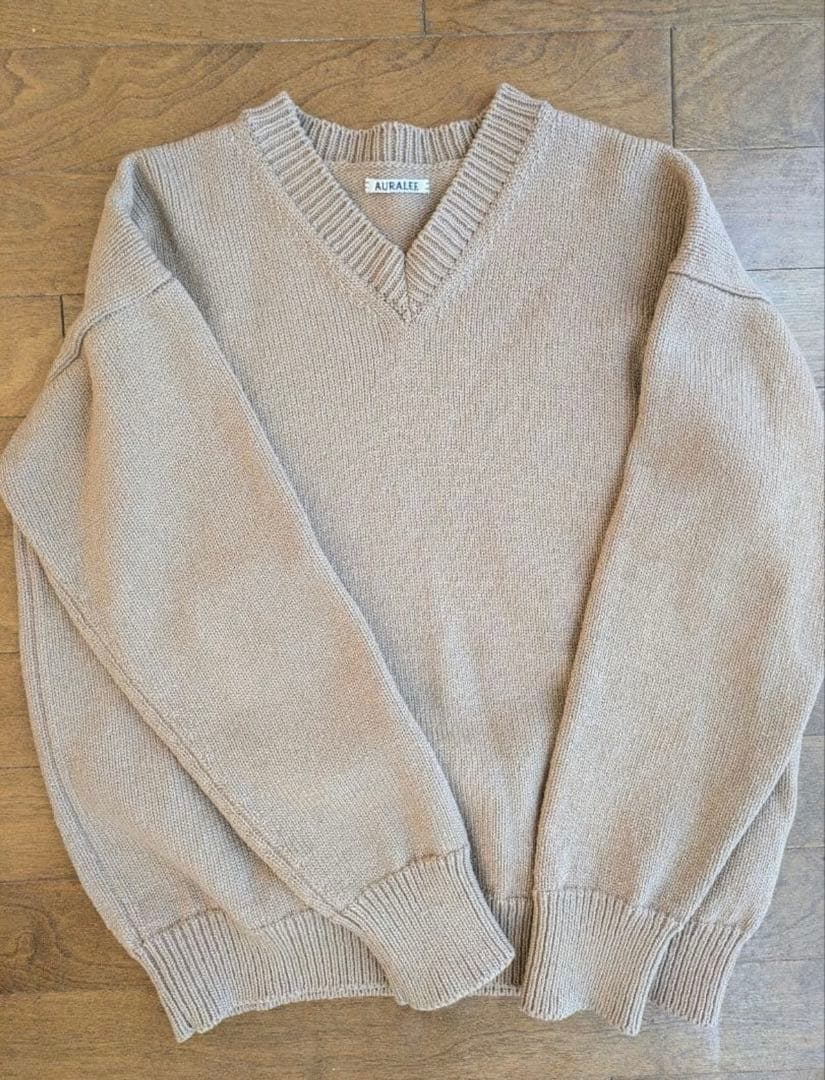 トップス AURALEE 18AW FELT WOOL YARN KNIT 5