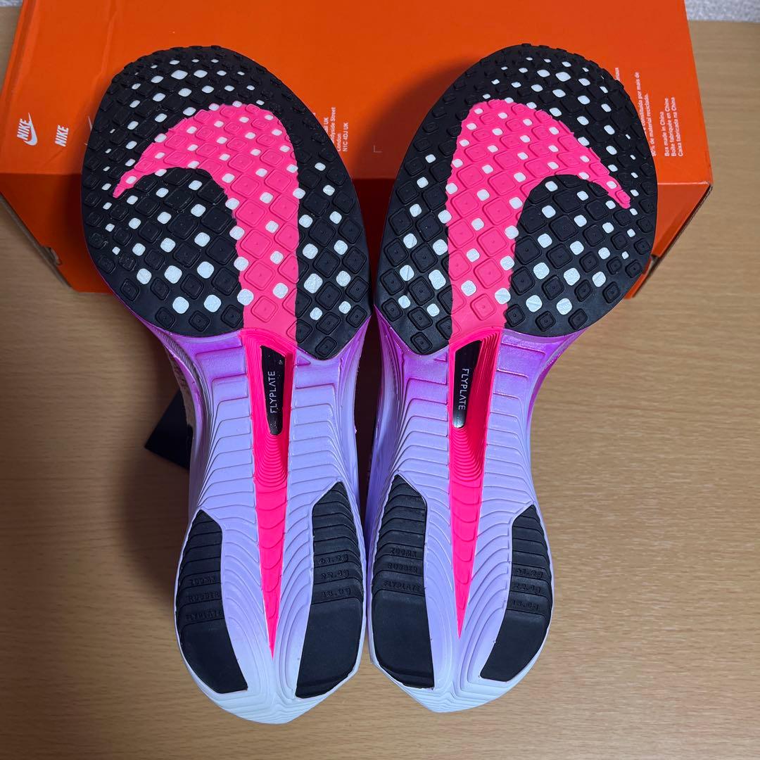 新品 W ZOOMX VAPORFLY NEXT% 3 白紫 23.5cm