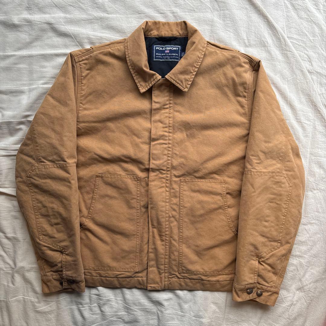 【90s】POLO SPORT トラディショナルジャケット フェード ダック