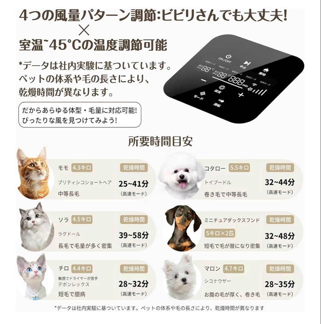 【美品】ペットドライルーム ペットドライヤーボックス 小型犬 猫用