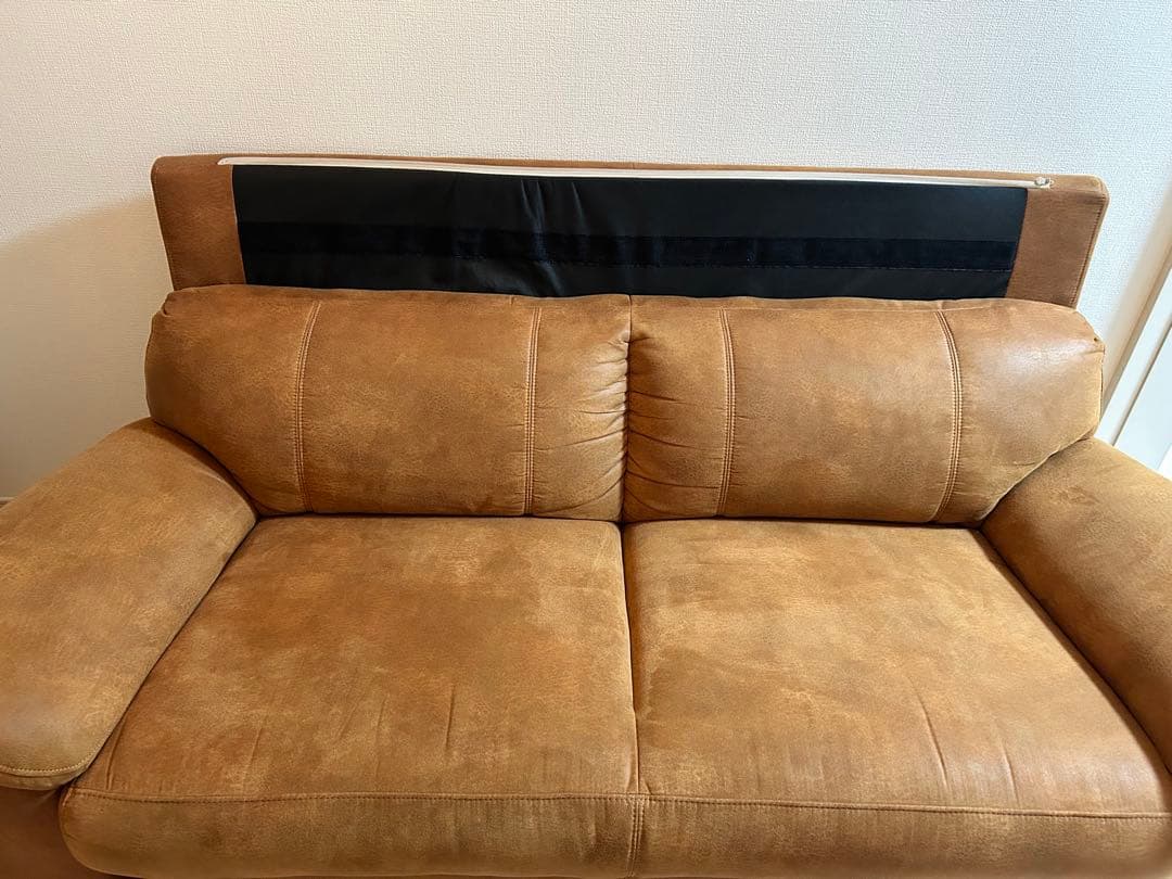 ブラウン 2.5人掛けソファ