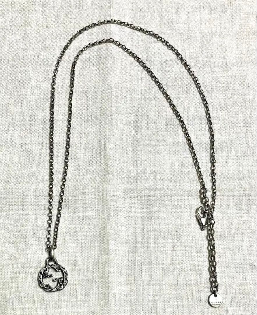 mi-　GUCCI silver925 インターロッキングネックレス