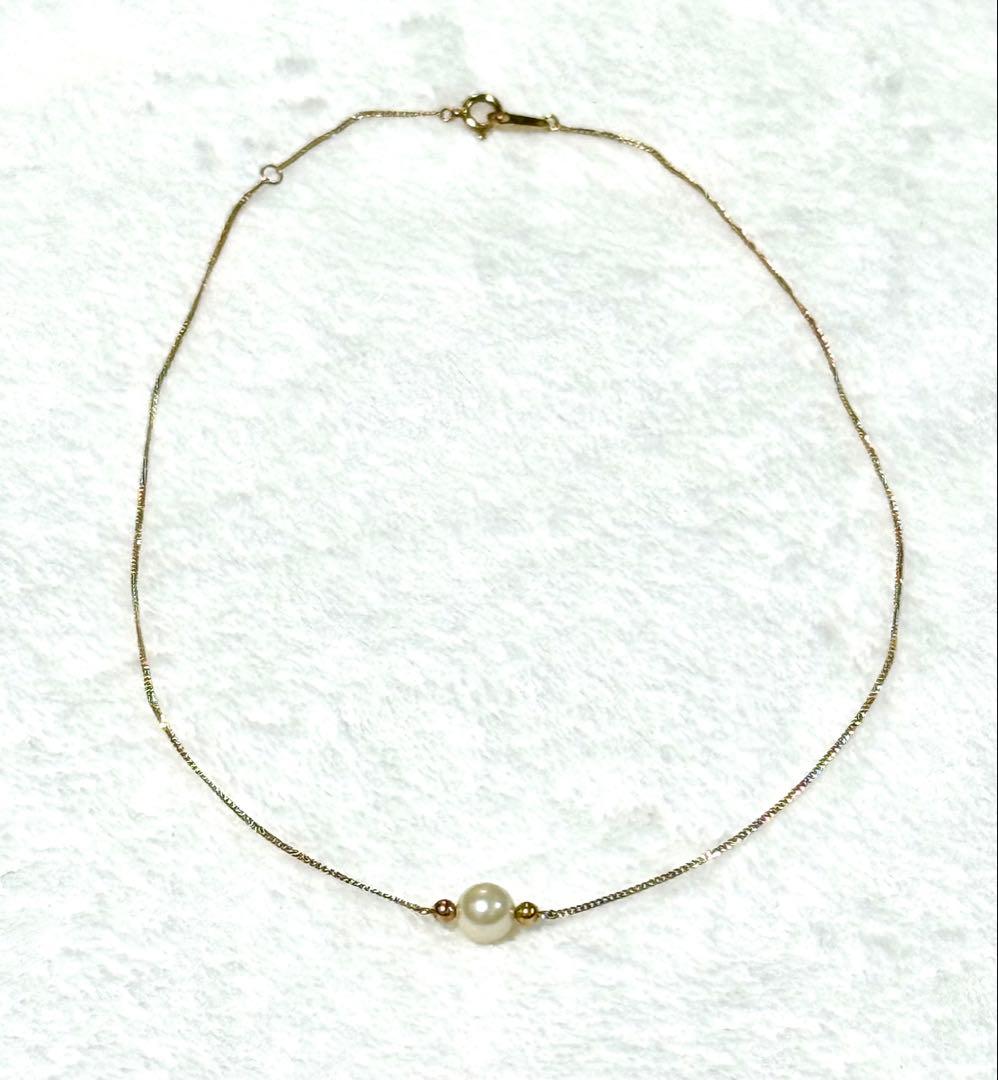 パール　ネックレス　アコヤ真珠　K18