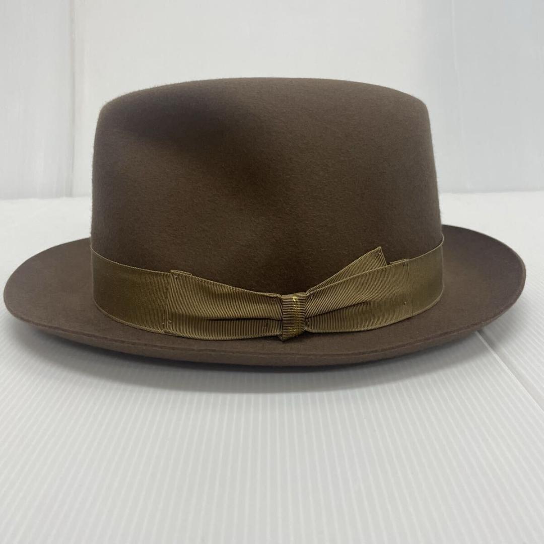 新品53096正規品ボルサリーノメンズ60cmブラウン系ファーフェルトハット