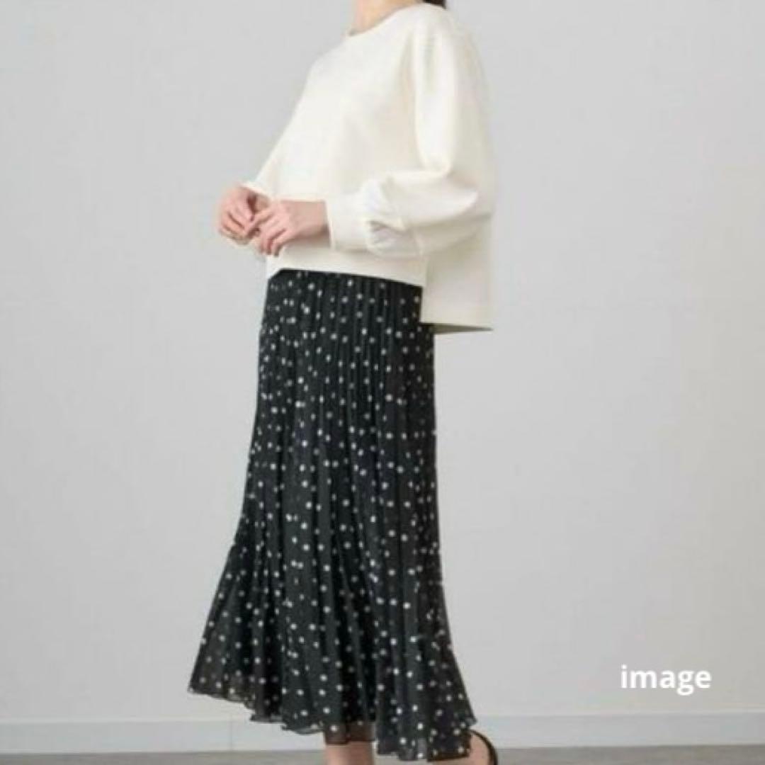 美品 2024年 ANAYI ダブルジャージー袖シアープルオーバー デザイン 白