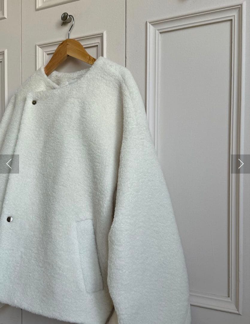 ラグナムーン ボアブルゾン M アイボリー