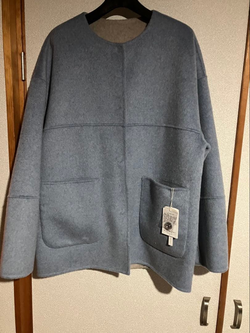 ジェナエスパスメルヴェイユ2WAYふんわり上質リバーシブルコクーンジャケット