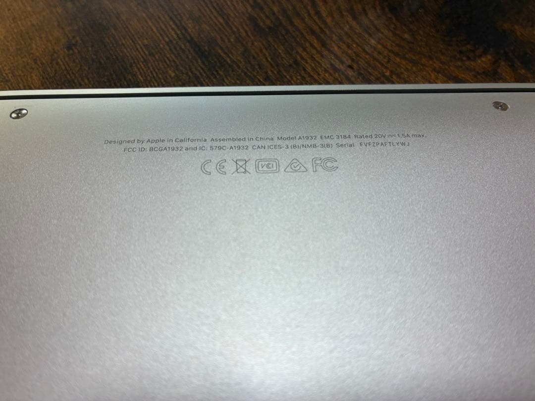 MacBookAir 13インチ シルバー 2019年式 Core i5