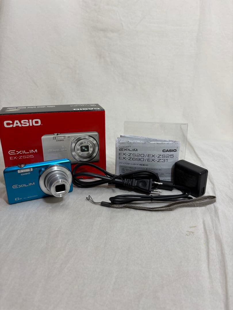 CASIO　デジカメ　EX-ZS25ブルーコンパクトデジタルカメラ EXILIM