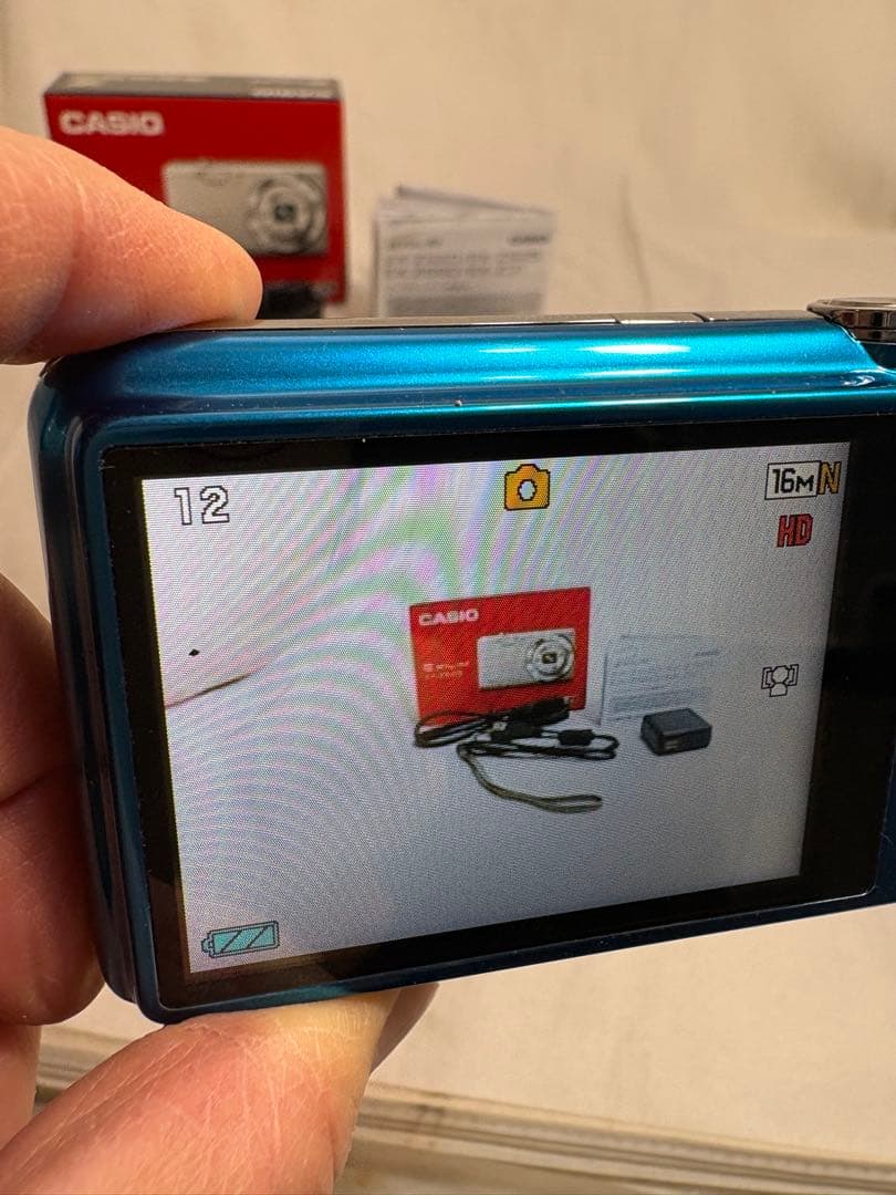 CASIO　デジカメ　EX-ZS25ブルーコンパクトデジタルカメラ EXILIM