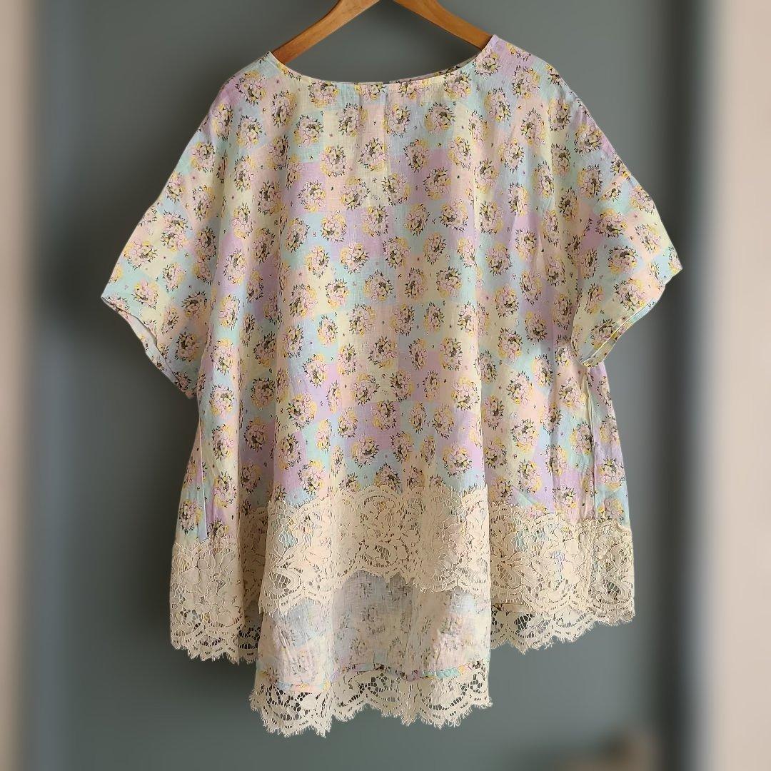 フランシュリッペ　麻のチュニック　3L