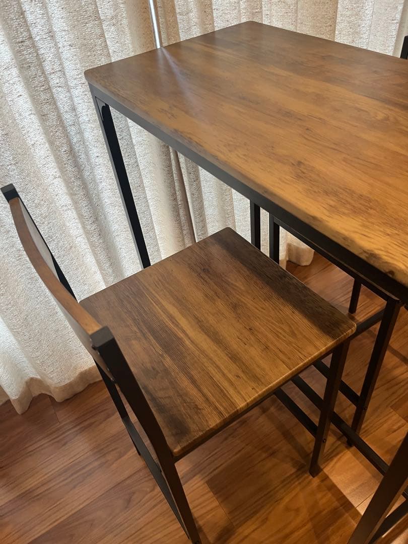 【ろーたす】ドイツ社製ハイカウンターテーブル チェア３点セット