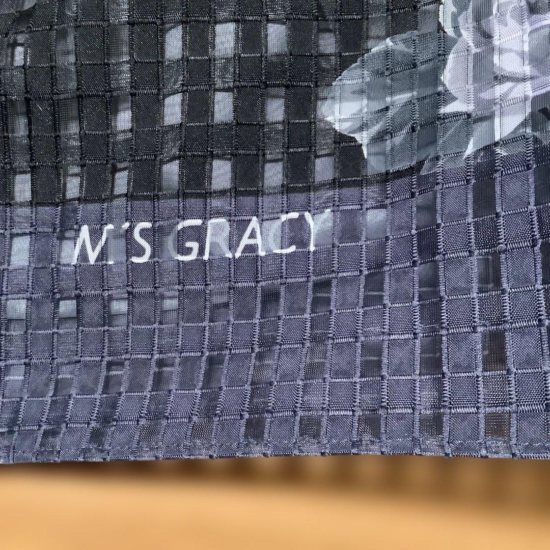 【新品】M'S GRACY 花柄ワンピース42。黒。