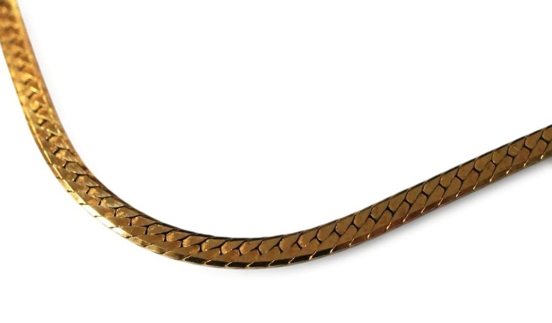 【良品】K18 ヘリンボーン チェーン ネックレス 6.48g 造幣局刻印あり