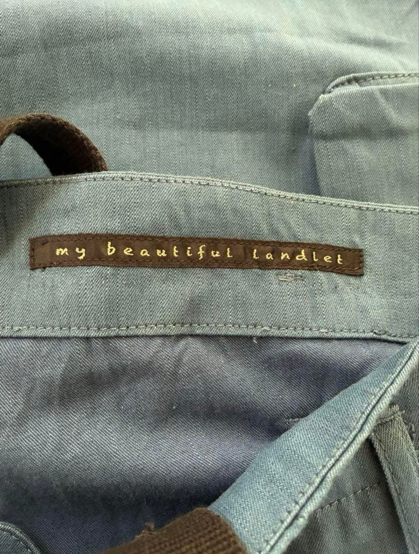 【17AW my beautiful landlet サスペンダービッグパンツ】