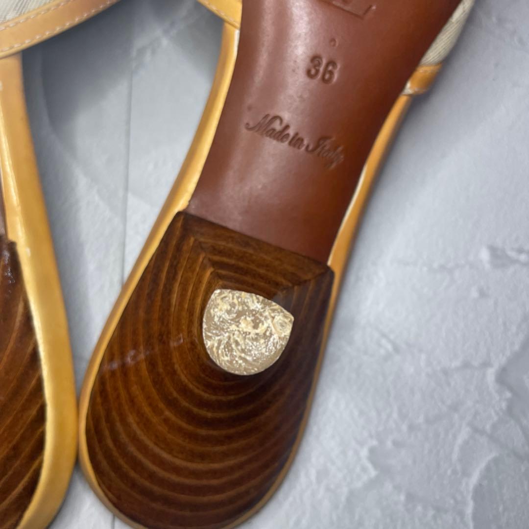 LOUIS VUITTON ミュール シルバー/ベージュ