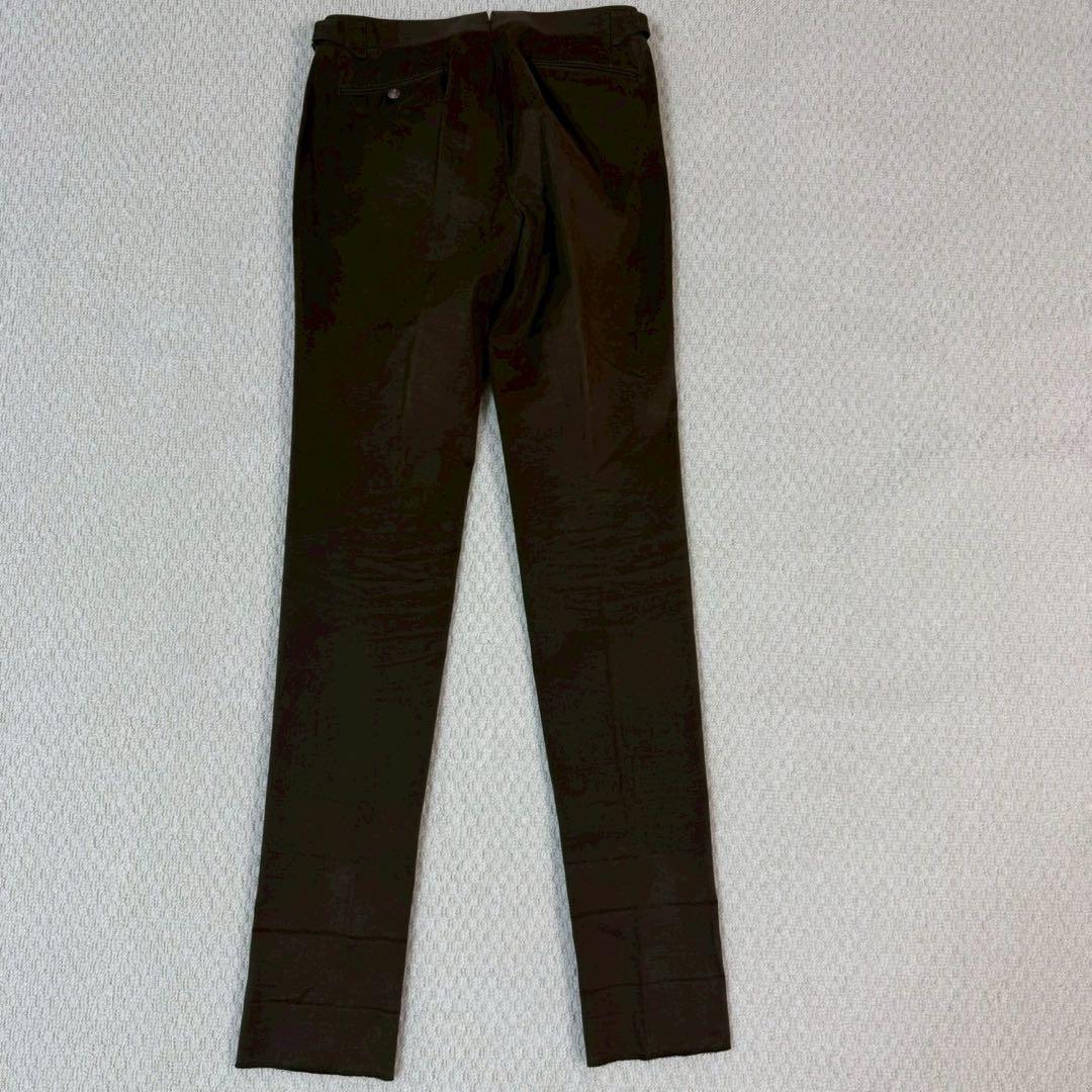 3ピース スーツ コットン 深緑 50-6D セットアップ