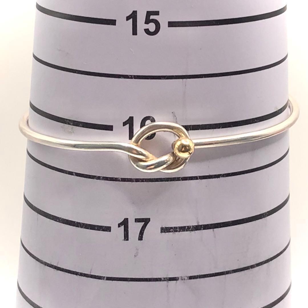 オールドティファニー フック＆アイ ラブノット バングル コンビ 925 18K