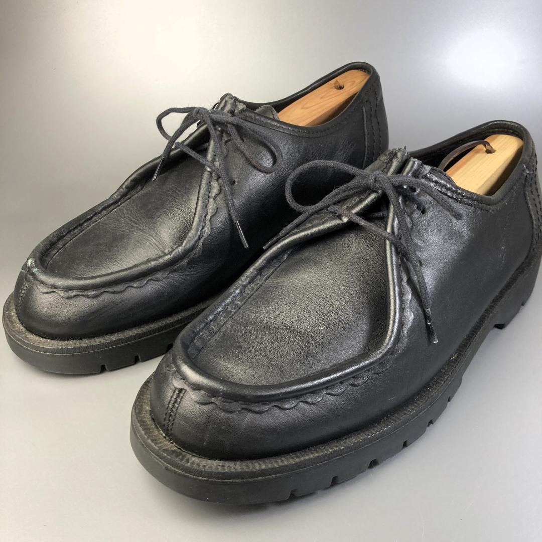 【極美品】フランス製　KLEMAN　チロリアン　ブラック　モカシンレザーシューズ