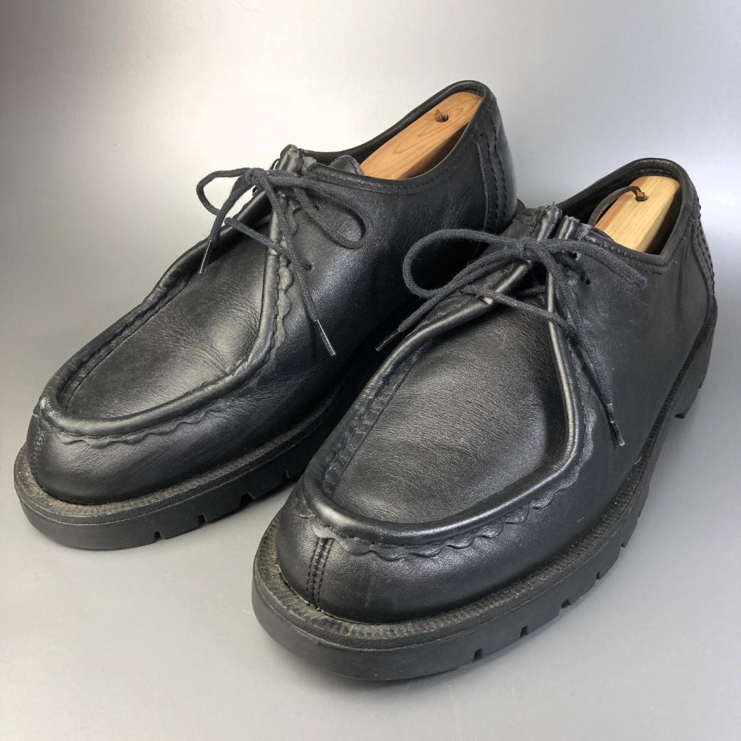 【極美品】フランス製　KLEMAN　チロリアン　ブラック　モカシンレザーシューズ