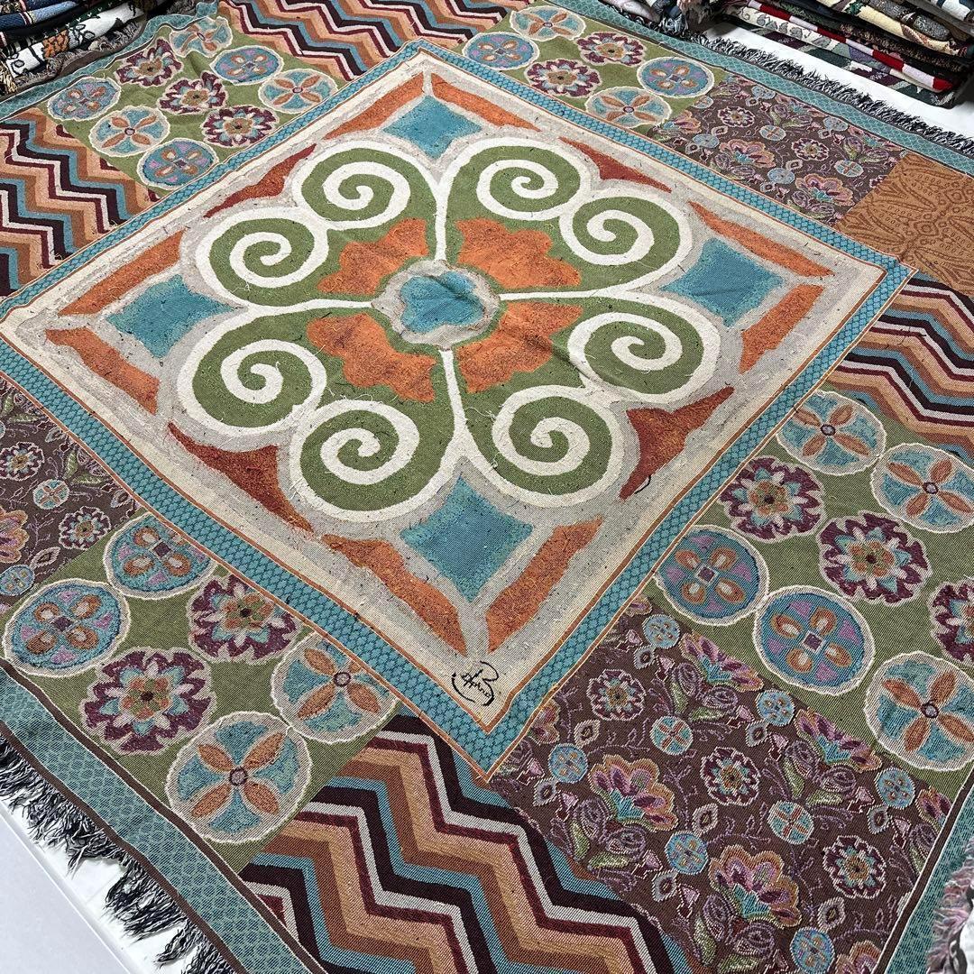 大判　アート　マルチカバー　ソファーカバー　ビンテージラグ　260x230