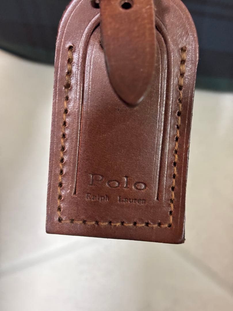 ポロラルフローレン ミニボストンバッグ ブラックチェック柄 ハンドバッグ