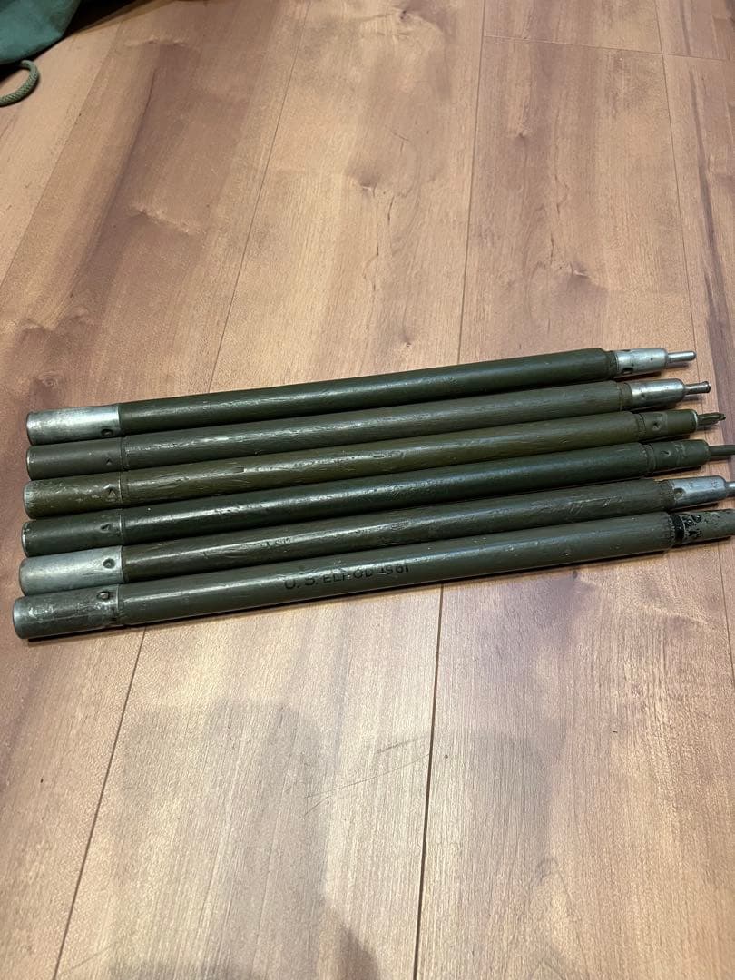 は*る様 USパップテント　ポール蚊帳グランドシート、ランドリーバッグ付き　軍幕