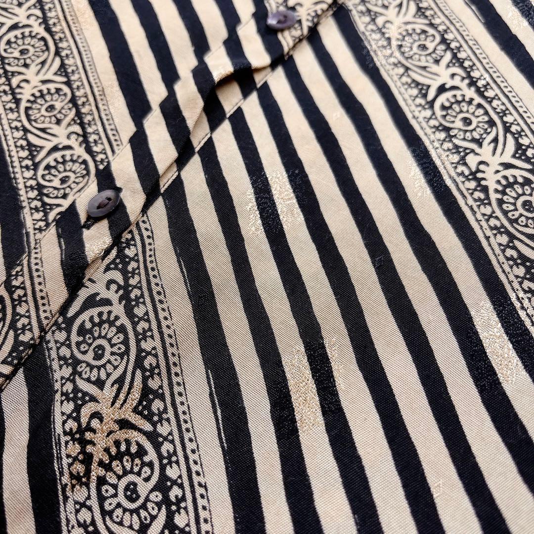 【Sara Mallika】ジャガードストライププリント　カフタンワンピース　S