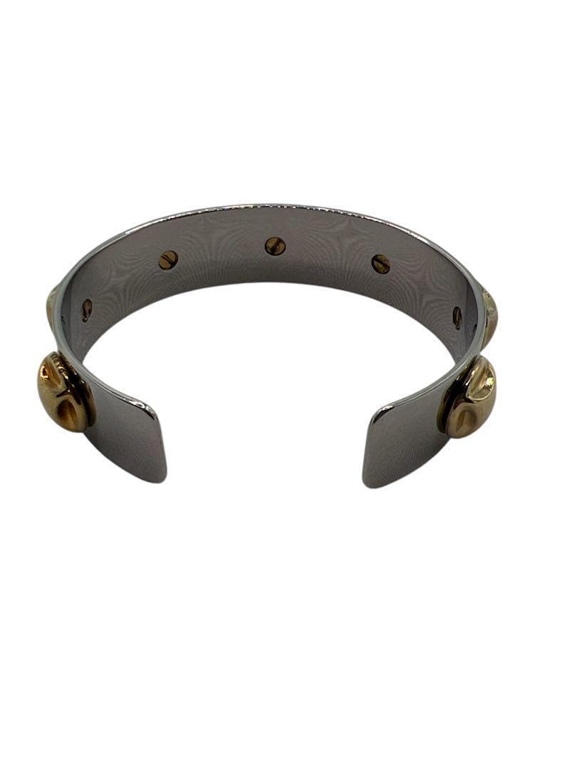 未使用級　セリーヌ スタッズ バングル シルバー / ゴールド レディース