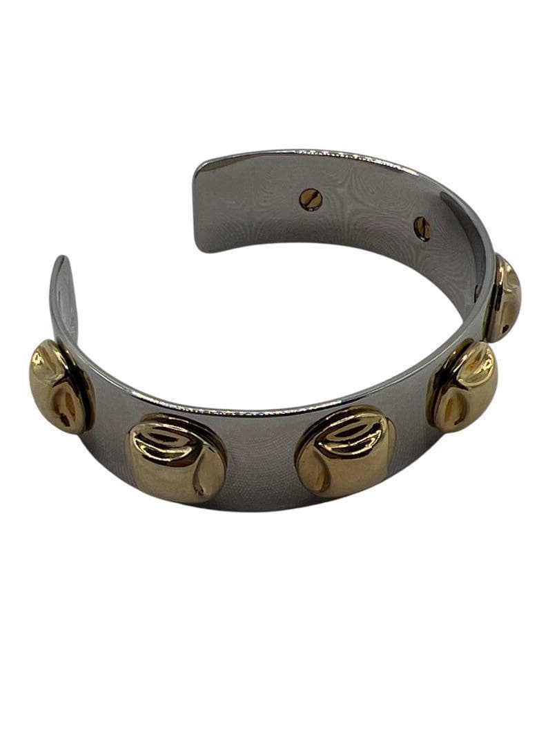 未使用級　セリーヌ スタッズ バングル シルバー / ゴールド レディース