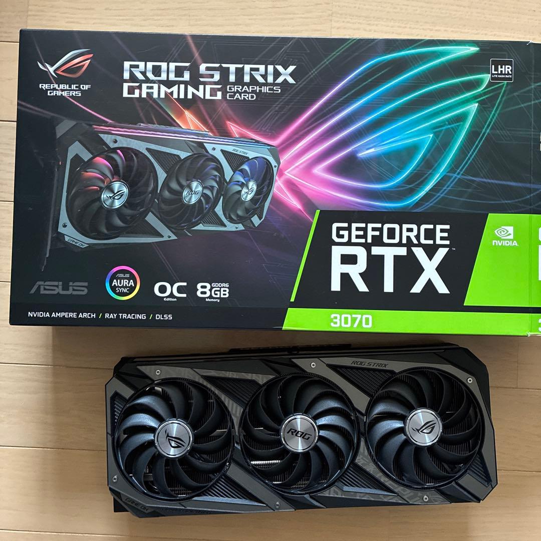 ASUS ROG RTX 3070 ヒートシンク　ファン　バックプレート　LED