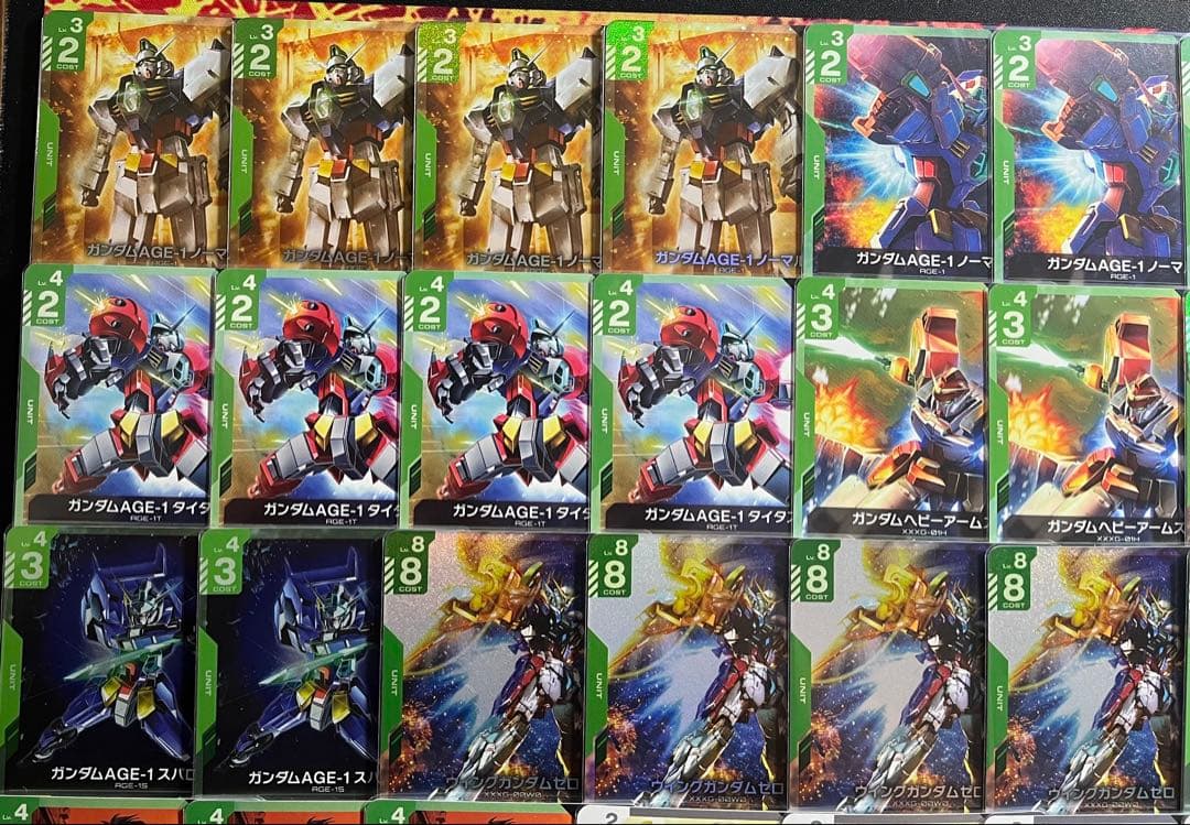 岡本光　ガンダムカードゲーム　構築済デッキ　緑白　ガンダムAGE エイジ