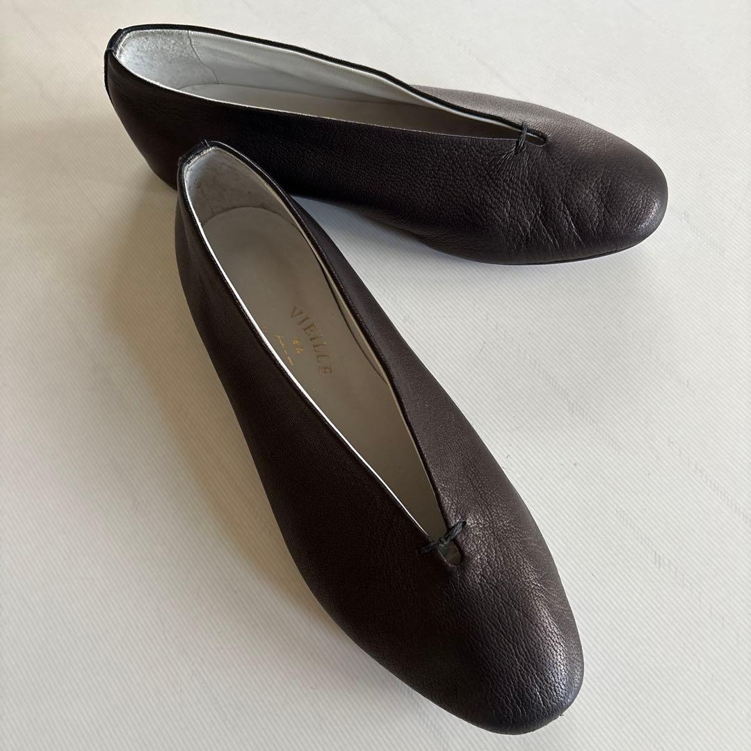 VIEILLE（ヴィエイユ）ゴートレザー　パンプス　黒　36 23cm