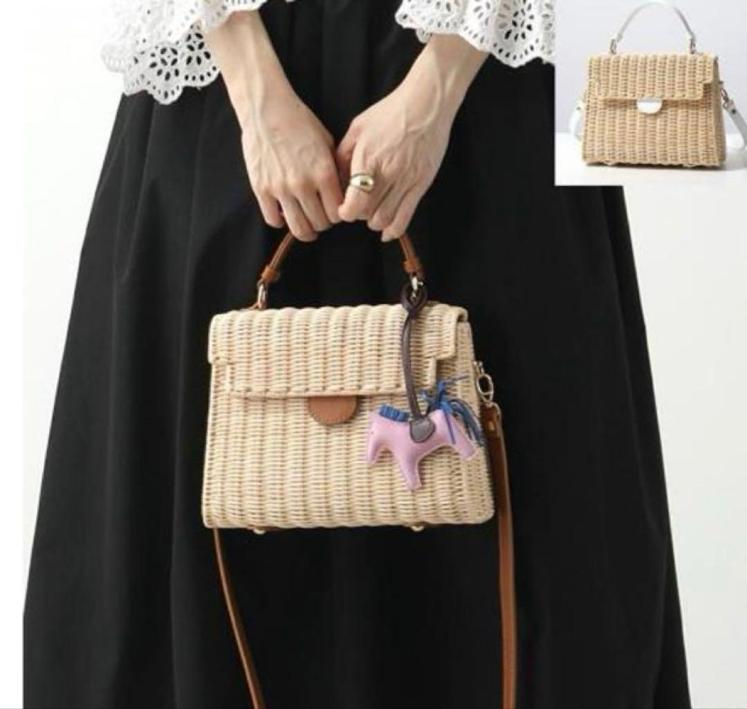 週末限定　雑誌多数掲載　ほぼ未使用　トマソカンダリア 2way かごバック