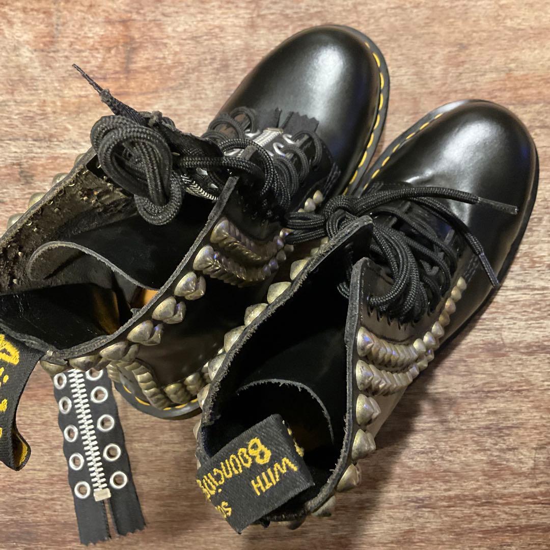 美品！ドクターマーチン スタッズ カスタム 10ホール ブーツ 1919 黒