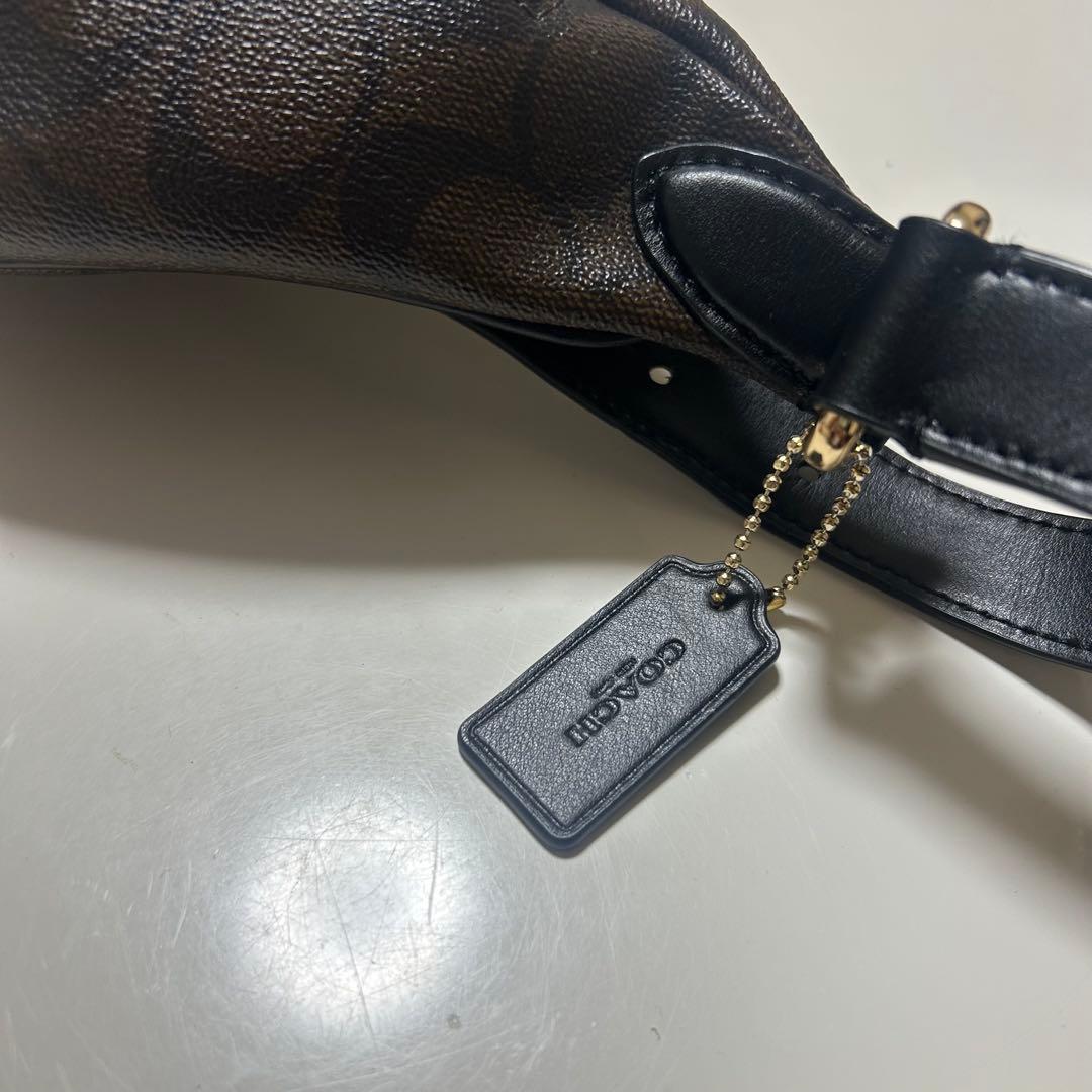 [美品]COACH ボディバッグ ブラウンレザー