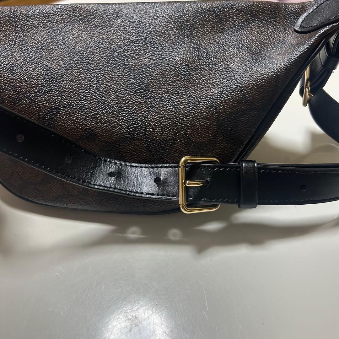 [美品]COACH ボディバッグ ブラウンレザー